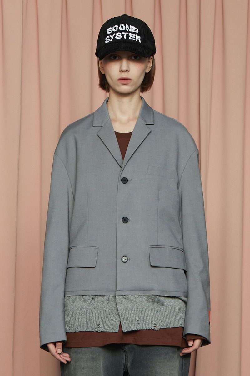 DOCKING KNIT JACKET / GREY