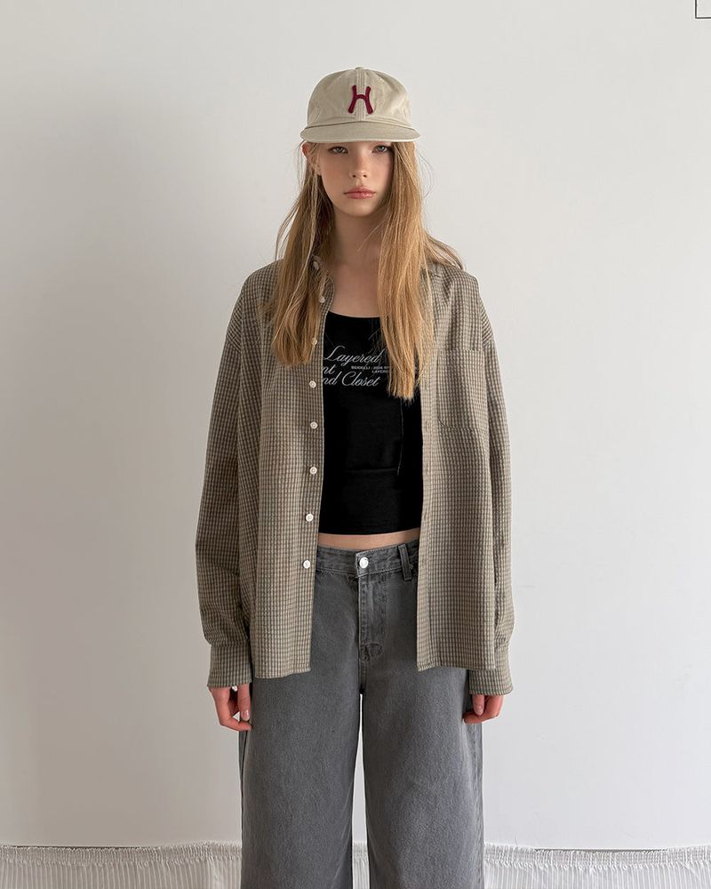 [ORIGINAL] Base Oversized Check Shirt