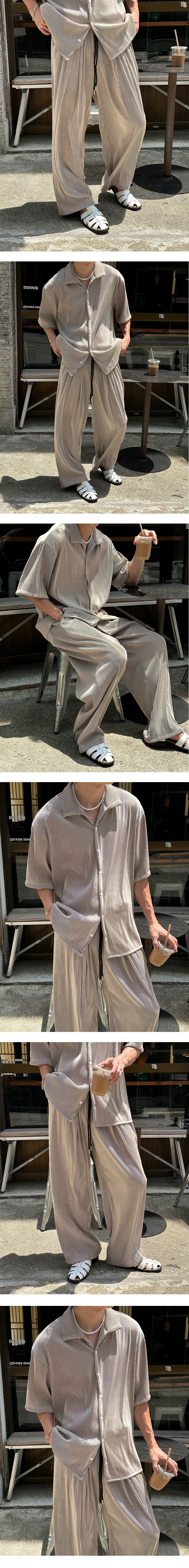 [SET UP가능] Multi pleats pants (4color)