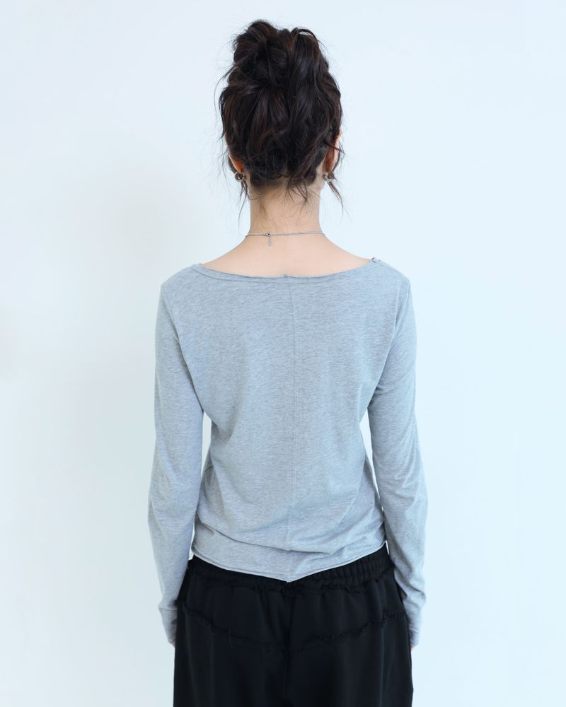 Stitched T-shirt - Gray