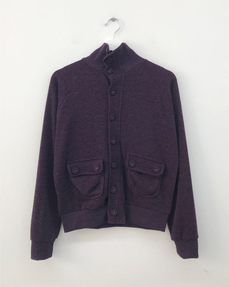 Mock neck high cardigan (3color)