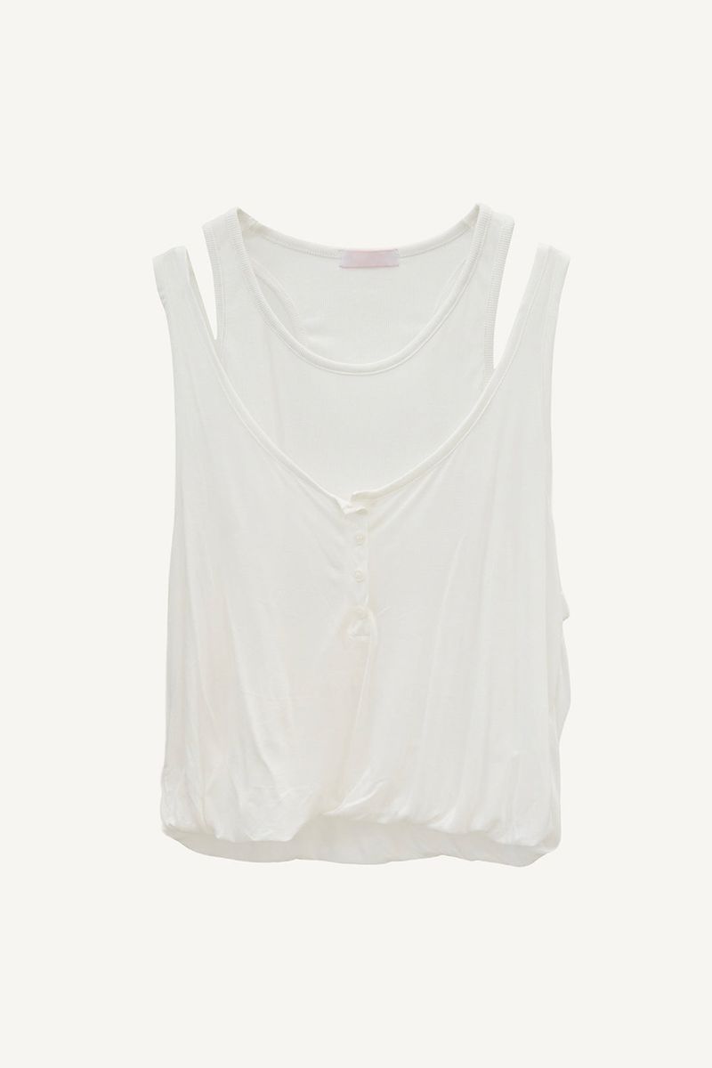 Puff layered sleeveless