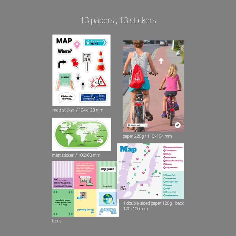 oab map pack / scrap sticker set