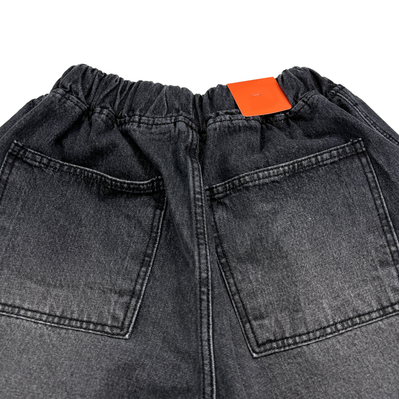 pintuck denim half pt