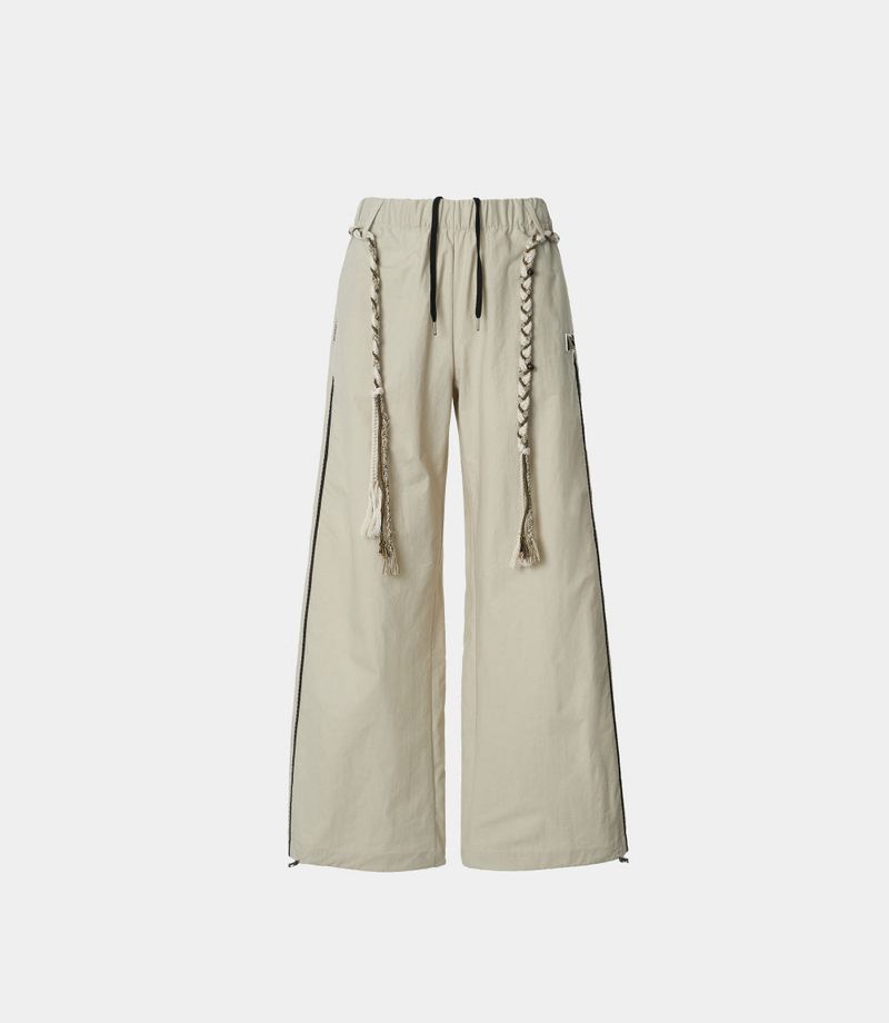 Newalrin emblem nylon wide Pants