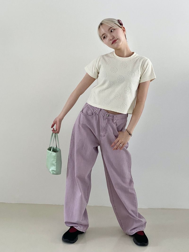 Saffron semi-wide pants