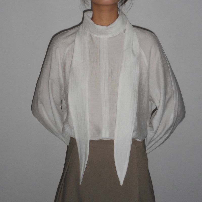 apoem(アポエム)の「Scarf Collar Blouse -2colors(Tops)」