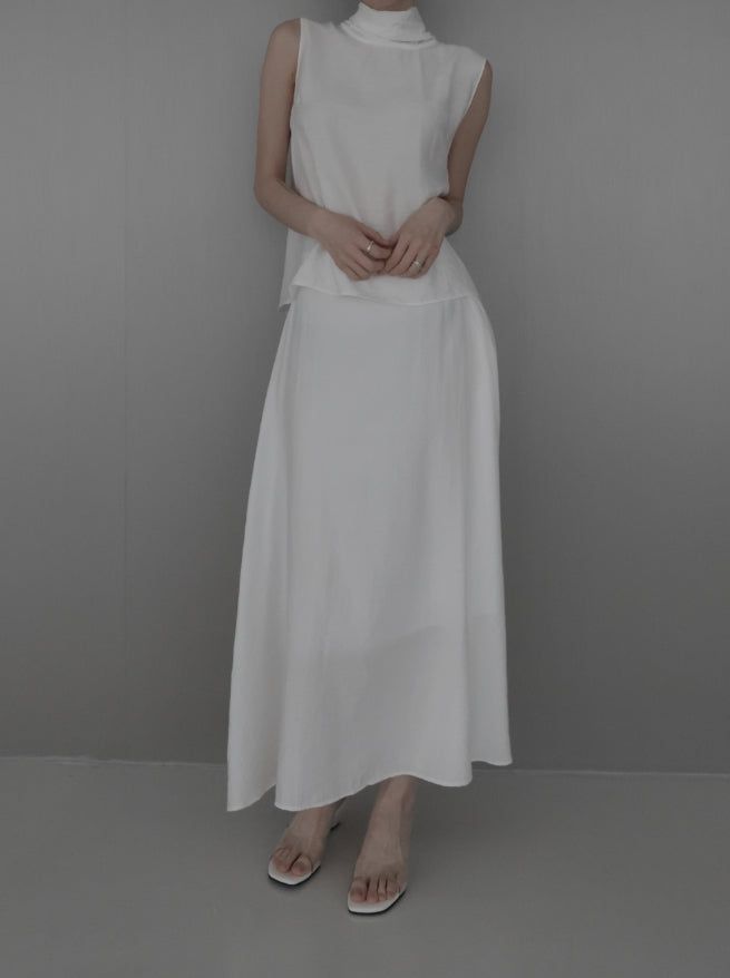 Raven Scarf Blouse Two-Piece Set