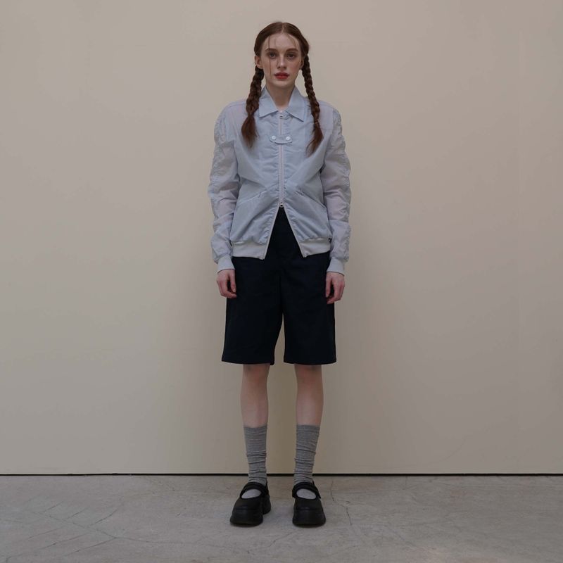 Blue Nylon Shrring Jacket