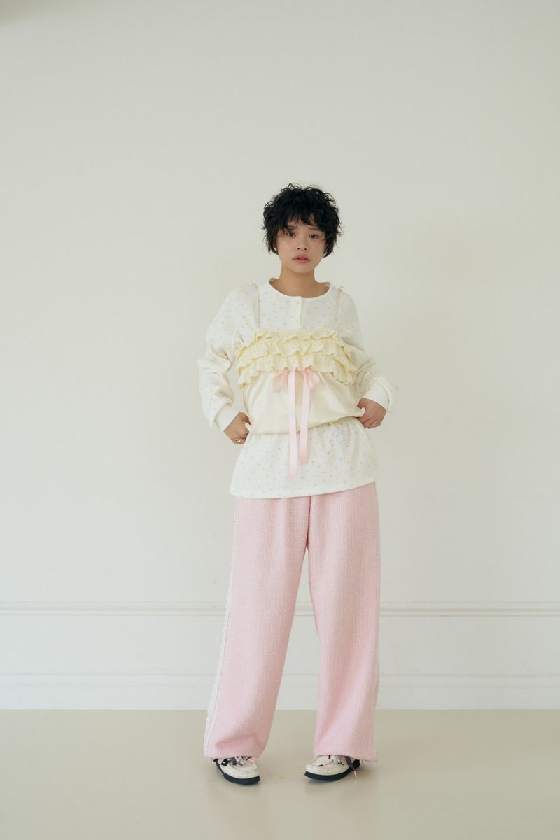 SHAKIRI(シャキリ)の「POPPY TWEED PANTS (PINK)(Pants)」