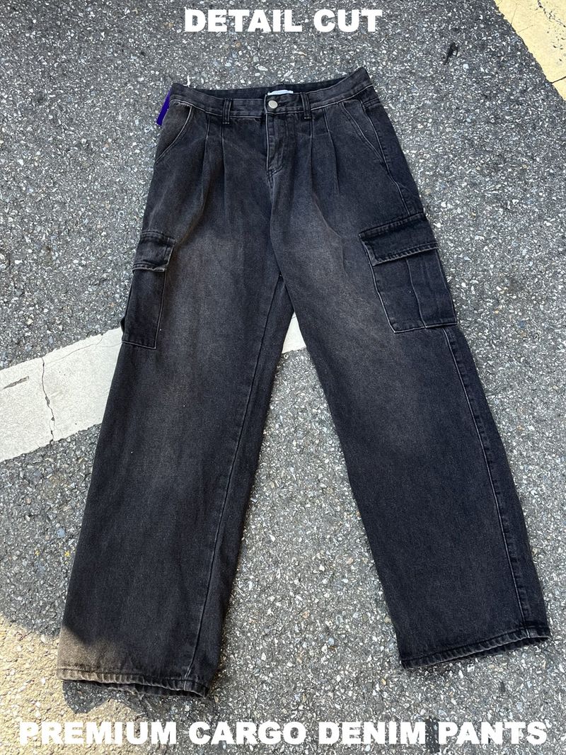 nesty cargo twotuck denim pants