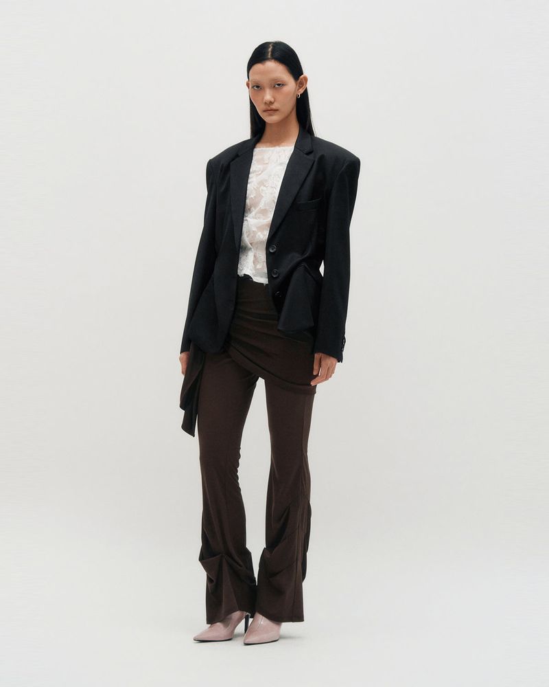 DOZI - Pinched Oversize Tailored Jacket _ BLACK