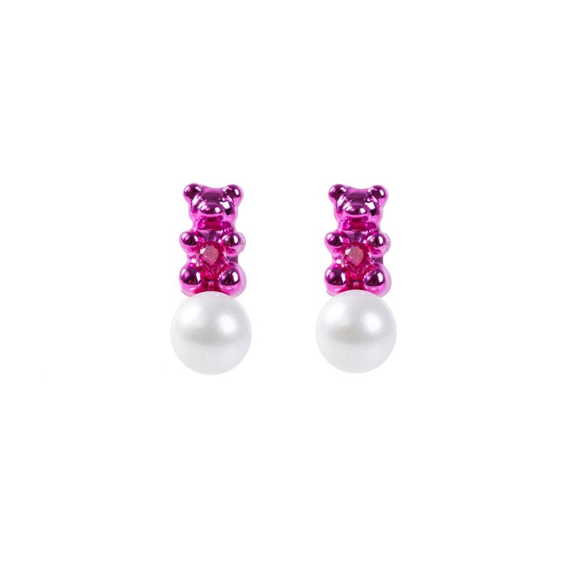 OCCHI DI LUPO（オッキ ディ ルポ）の「プチベアパールピアス_ピンク（アクセサリー）」