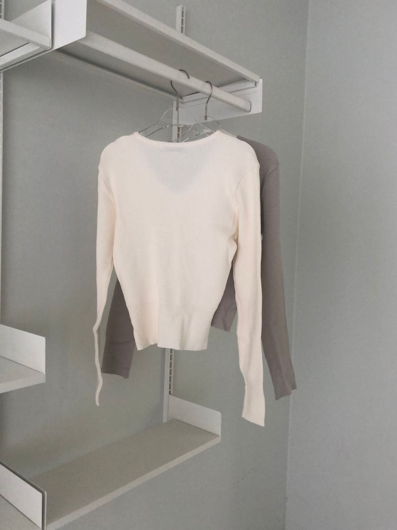 Basic V-neck knitwear (4 colors)