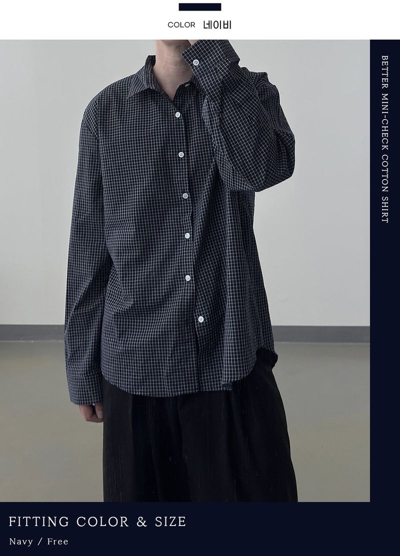 Better Mini-Check Cotton Shirt
