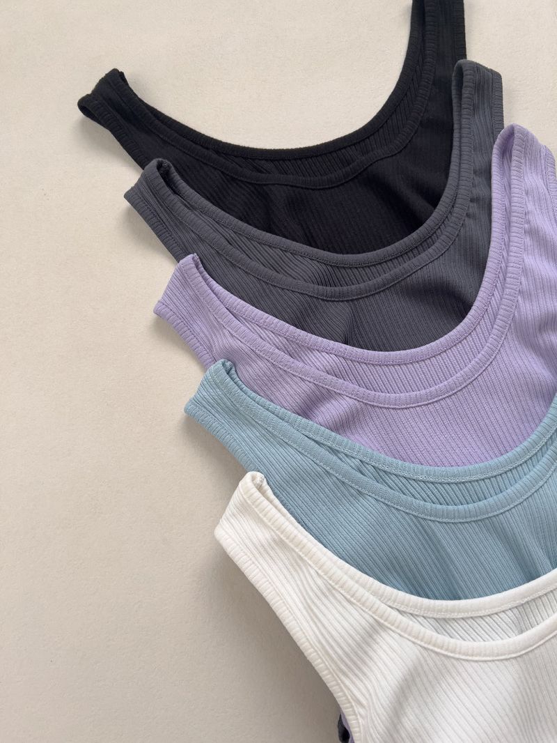 String U-Neck Sleeveless Top
