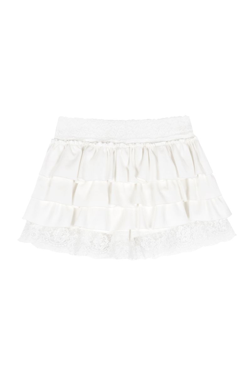 Tutu Ballet Lace Skort, White