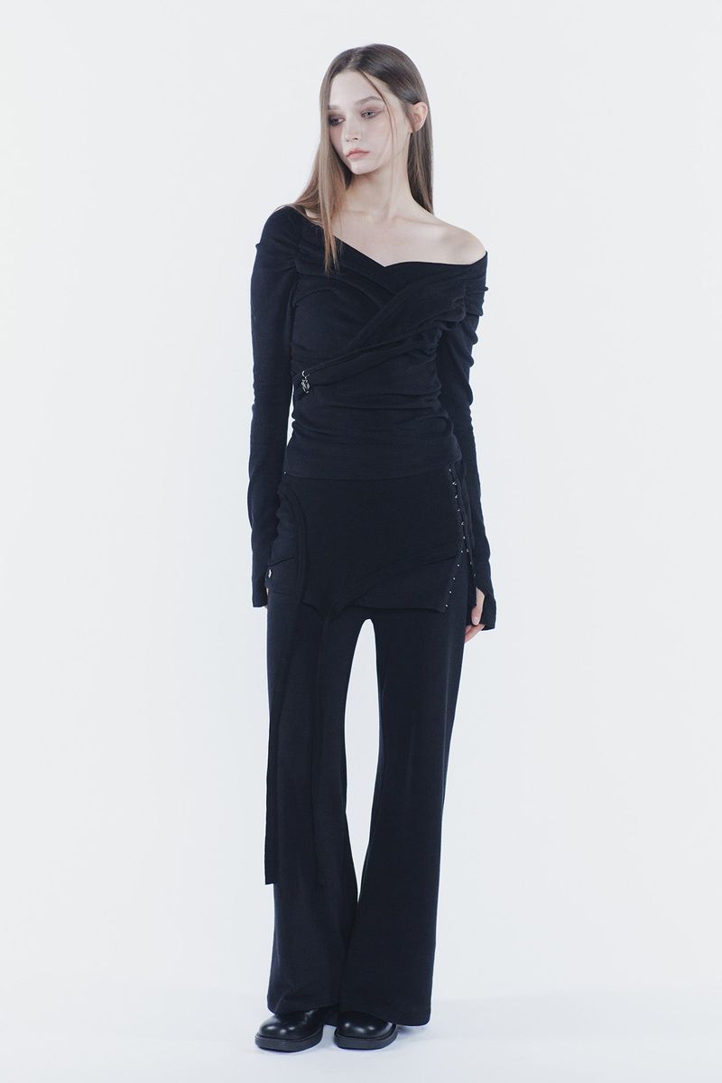 RUBY HOOK LAYERED PANTS black