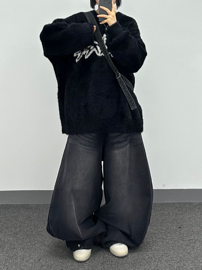 wacks balloon denim pants