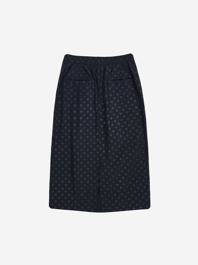BASIC SAFARI DOTS POLY SKIRTS (DARK NAVY)