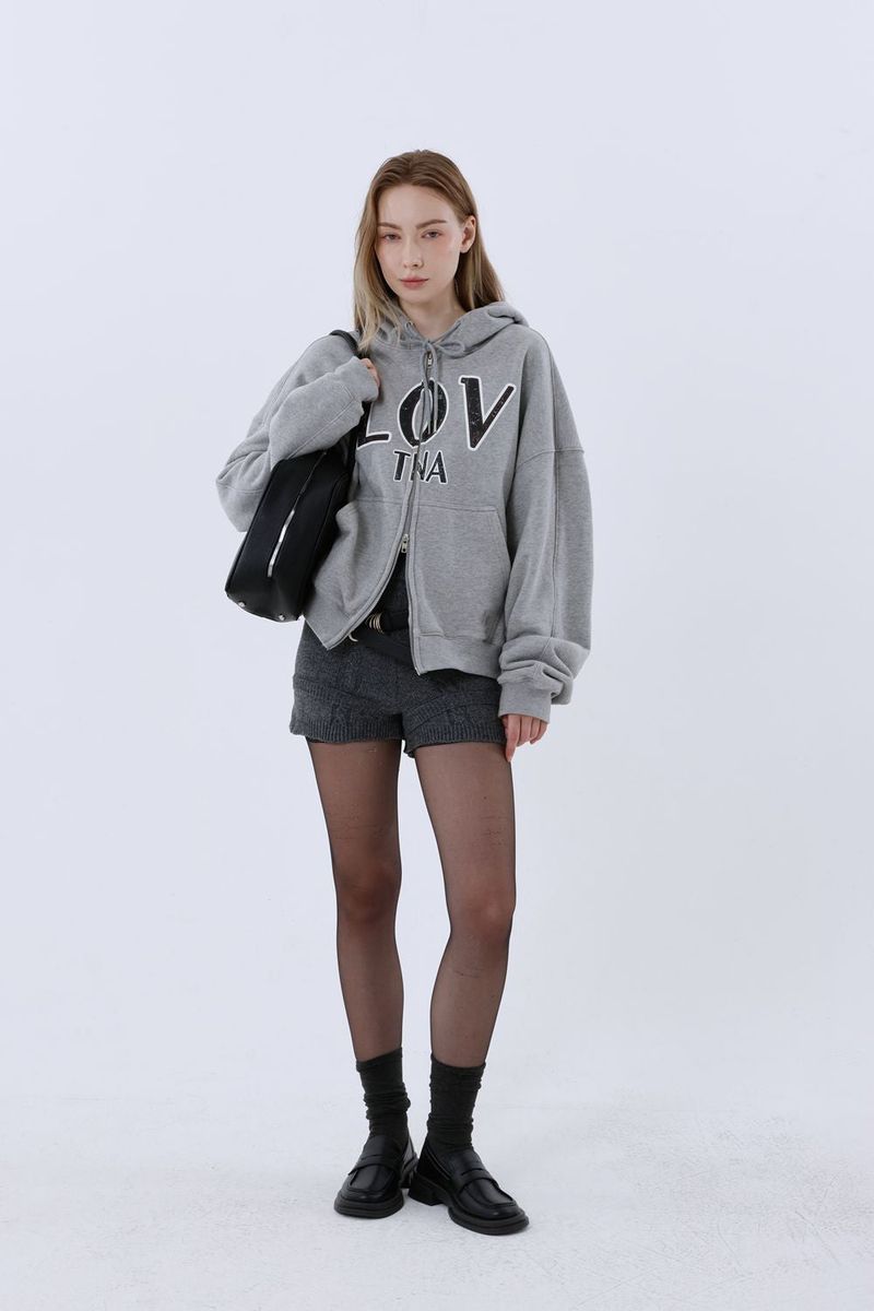 LT ROUGH HOOD ZIP-UP_GREY