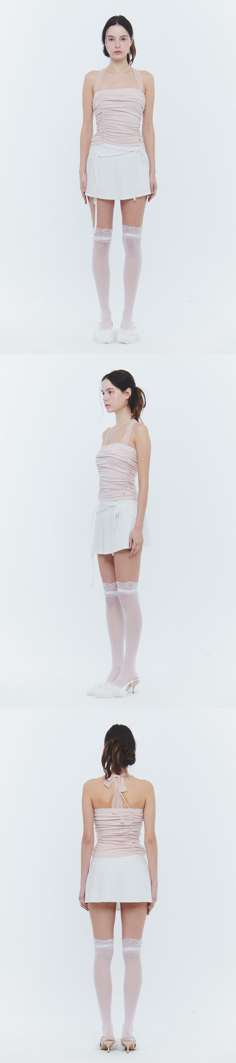 ECHO PLEATS SKIRT (SS ver.) white