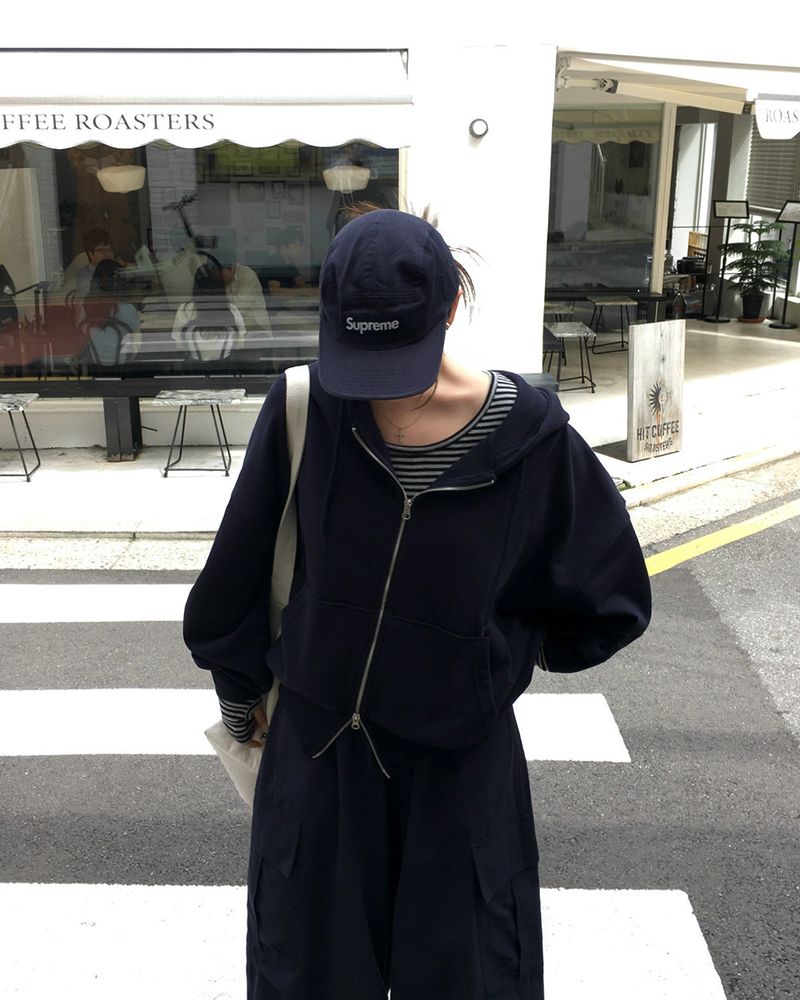 Code Oversized 2-Way Zip-Up Hoodie