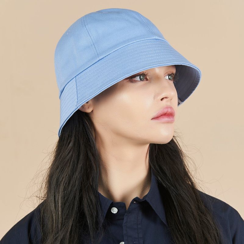 Monogram Label Round Bucket Hat Sky blue