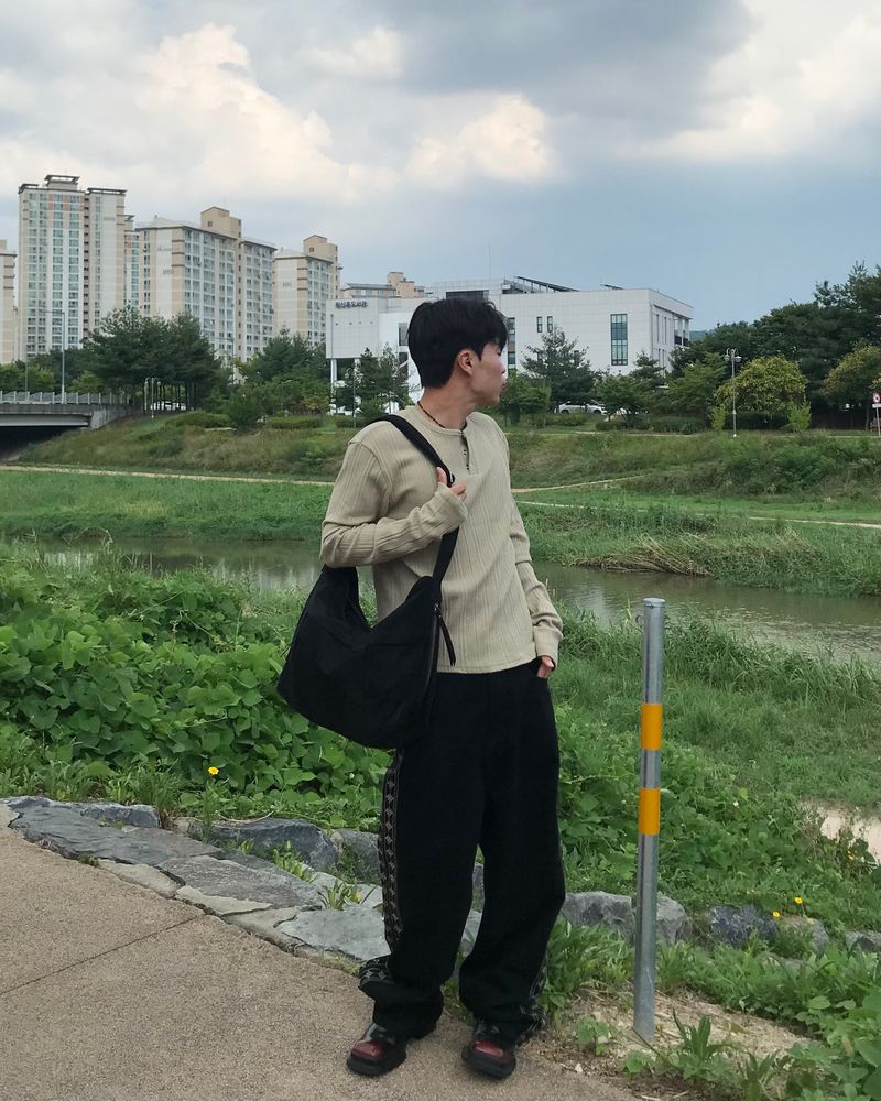 Corduroy Slim Henly Neck Long Sleeve