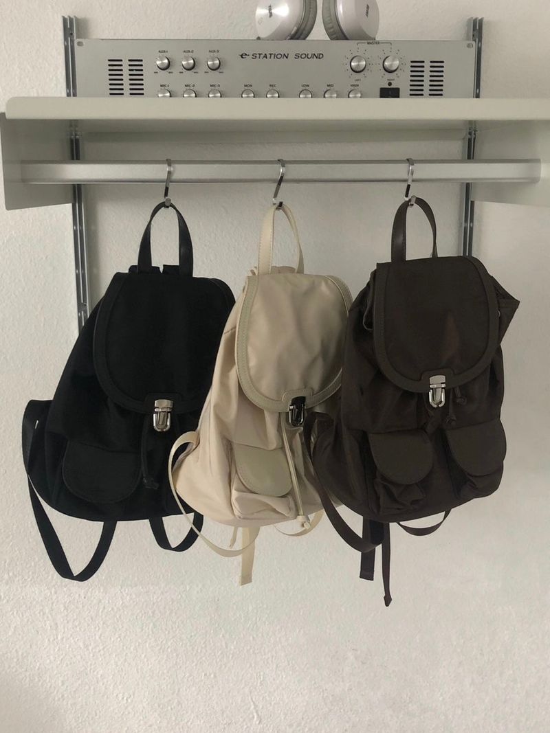 Two-Pocket Nylon Backpack