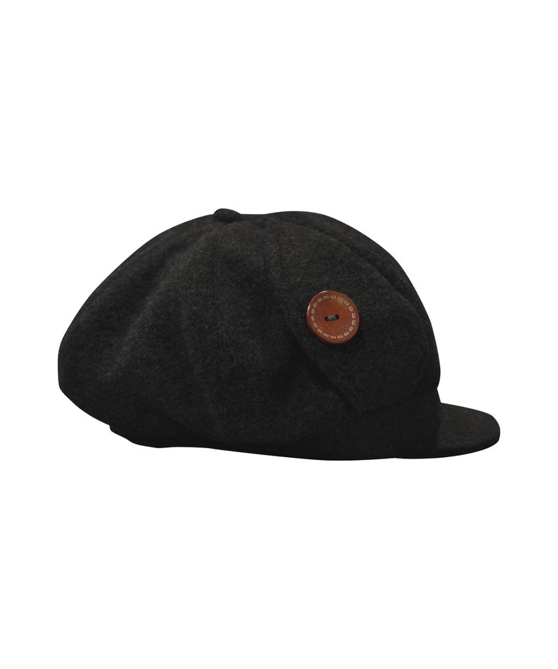 SIDE BUTTON HAT BLACK