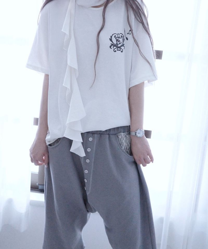 eeespace(イースペース)の「Club E Scarf Tee (White)(Tops)」