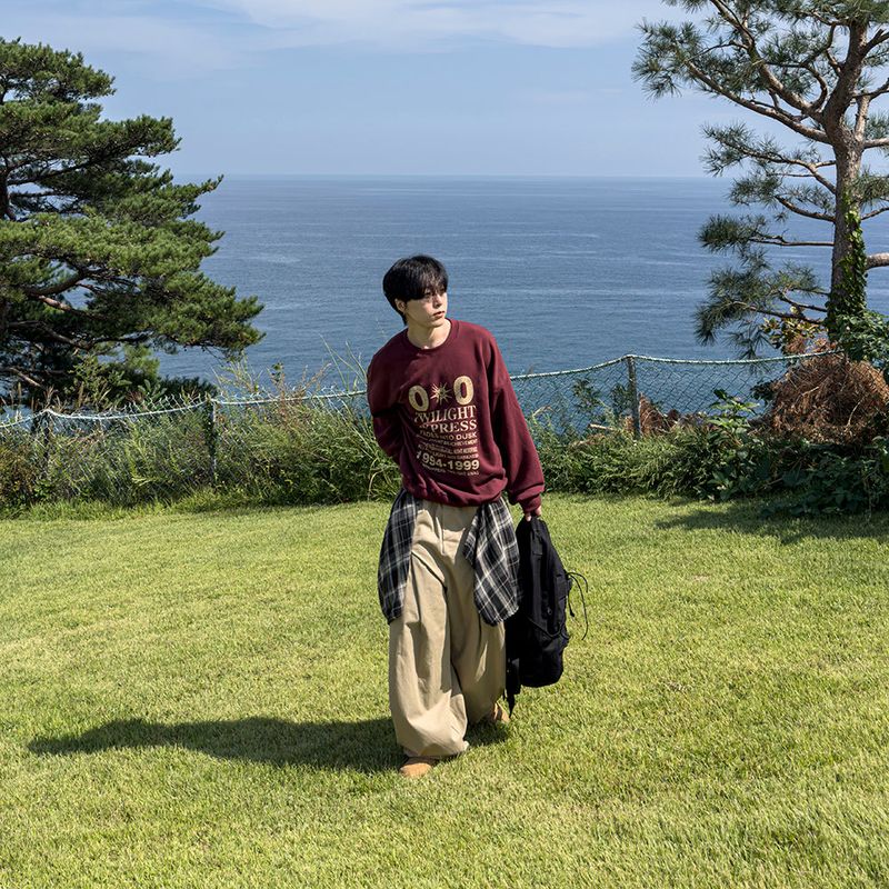 Cipher Print Oversized Sweatshirt