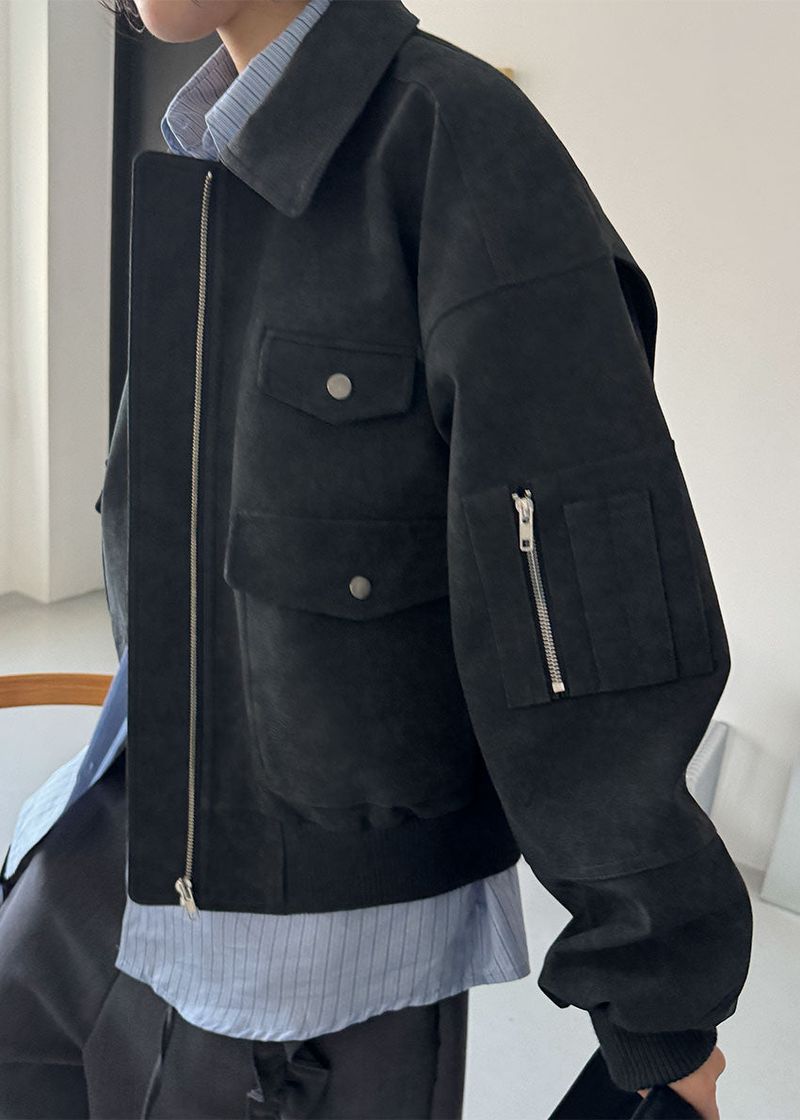 POCKET SUEDE BLOUSON