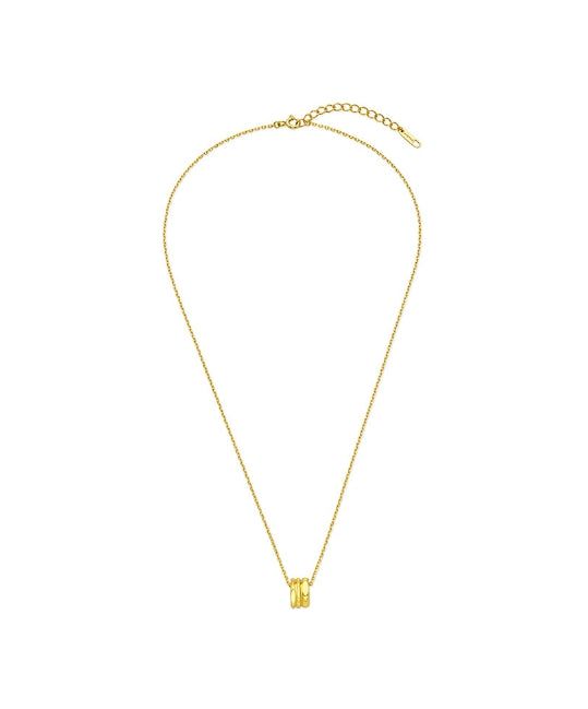 26SS★ Triple Silver Cutout Necklace S