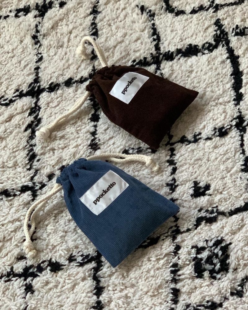 ppocketto corduroy string pouch