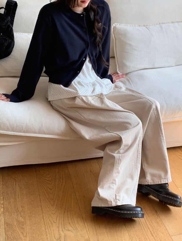 Devil Balloon Pintuck Wide Cotton Pants (3color)