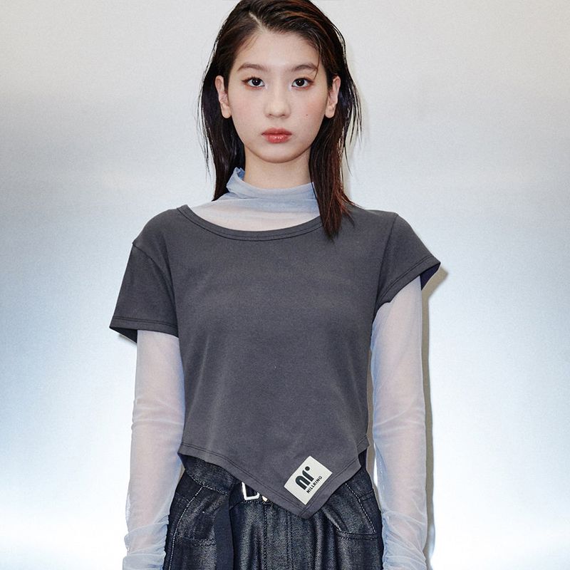 NILLRING（ニルリン）の「T11.00 Unbalanced Short-sleeved T-shirt（Tops）」