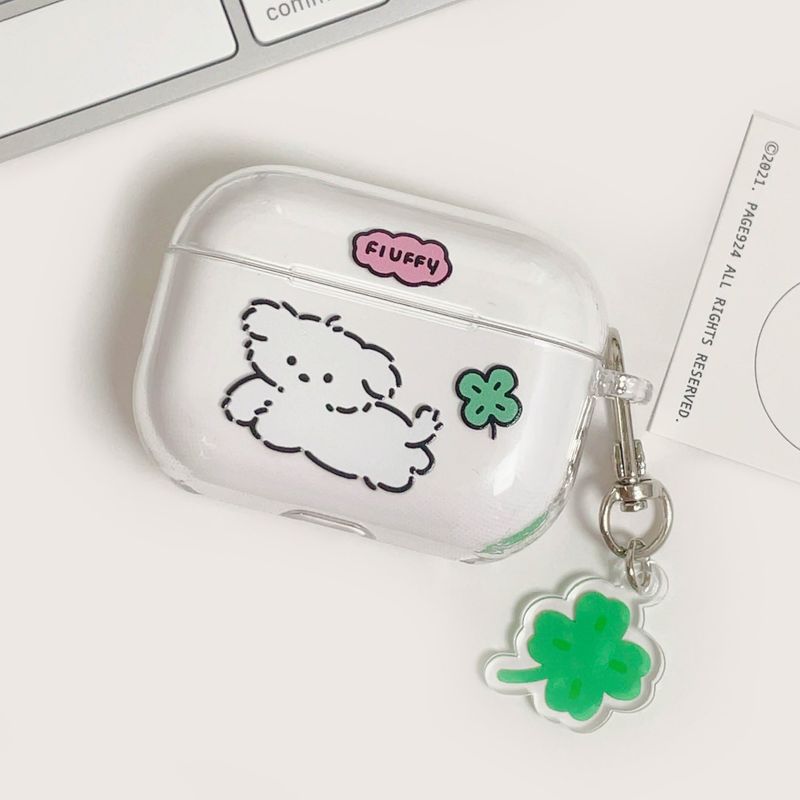 [AirPods] Fluffy puppy clover hard case (only case)