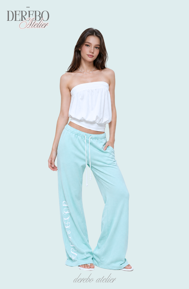 Lounge Lettering Mint Long Pants (TOP)