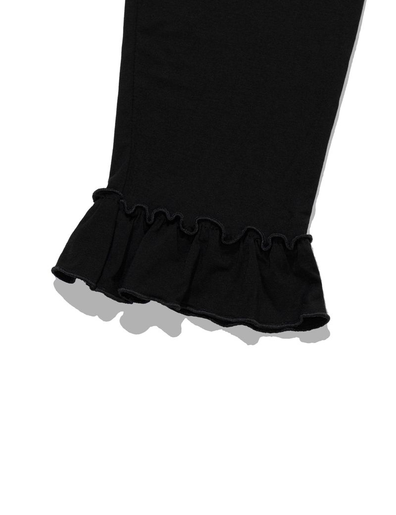 FRILL CAPRI SKIRT PANTS(BLACK)