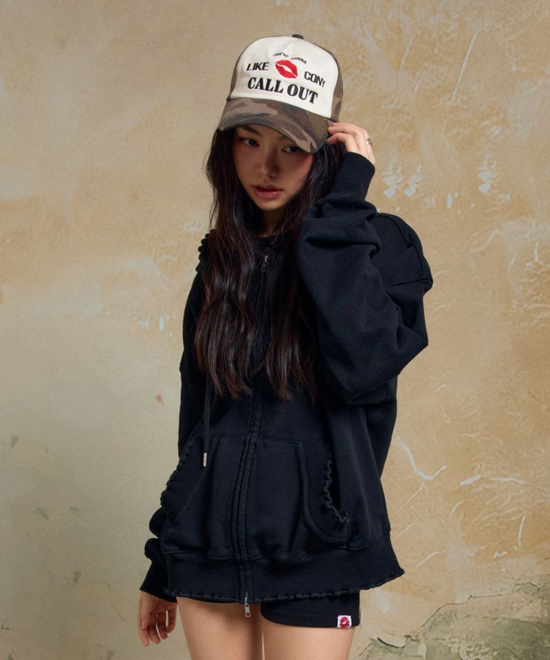 CALLOUT LIPS LOGO BALL CAP / [ CAMO/IVORY ]