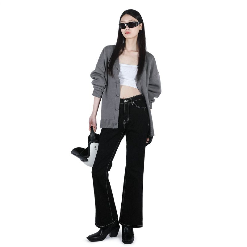 OVERSIZED CARDIGAN GRAY