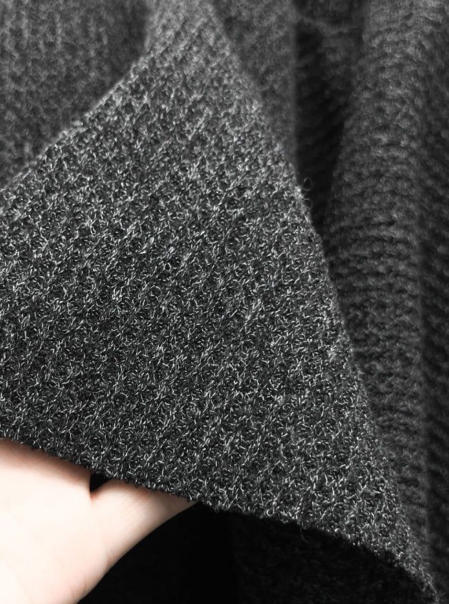 Waffle Unbalanced Flare Skirt
