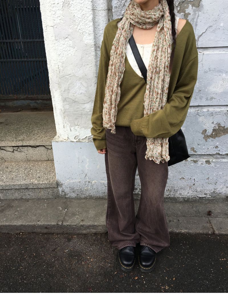 Sunday V-neck Knit (4color)