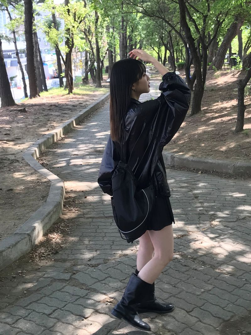 lustrous windbreaker jacket
