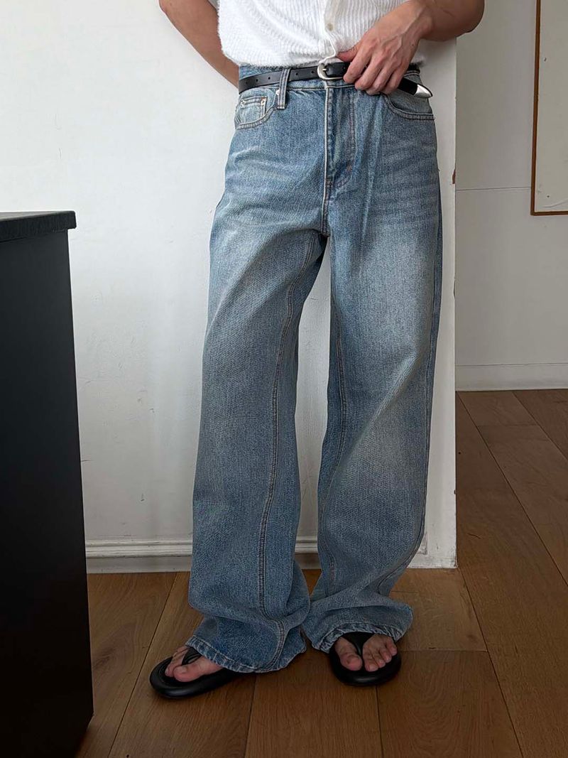 Standard flare denim pants(3color)
