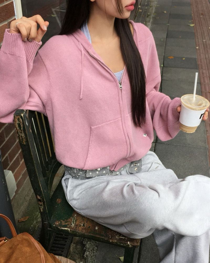 [ORIGINAL] Breeze Knit Hood Zip-Up
