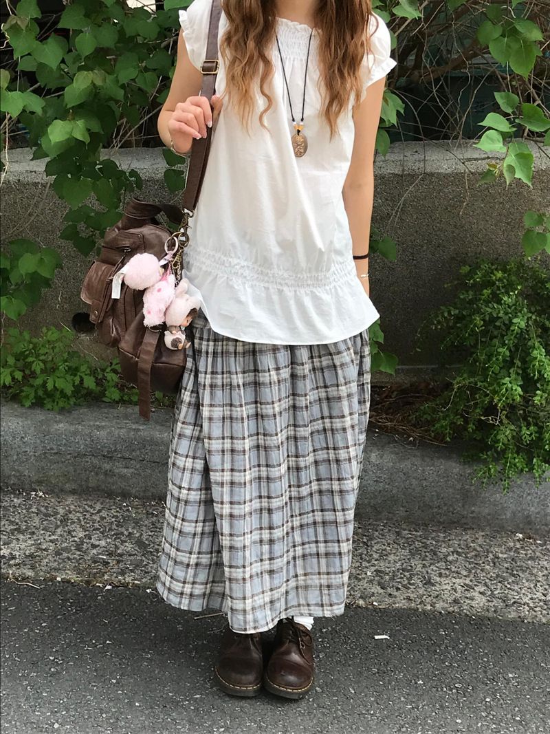 シソ チェック スカート