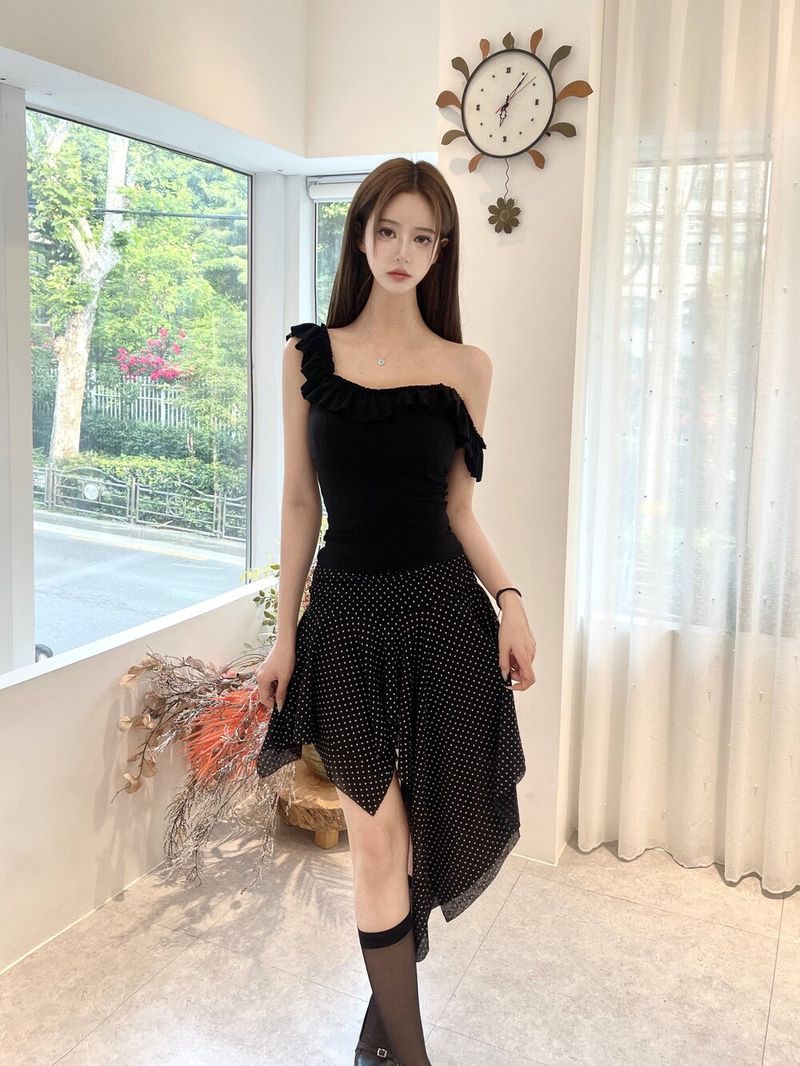 1509. Frill Two-Way Sleeveless (3 Colors)